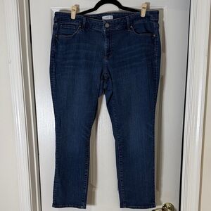 LOFT Dark Blue Straight Leg Jeans